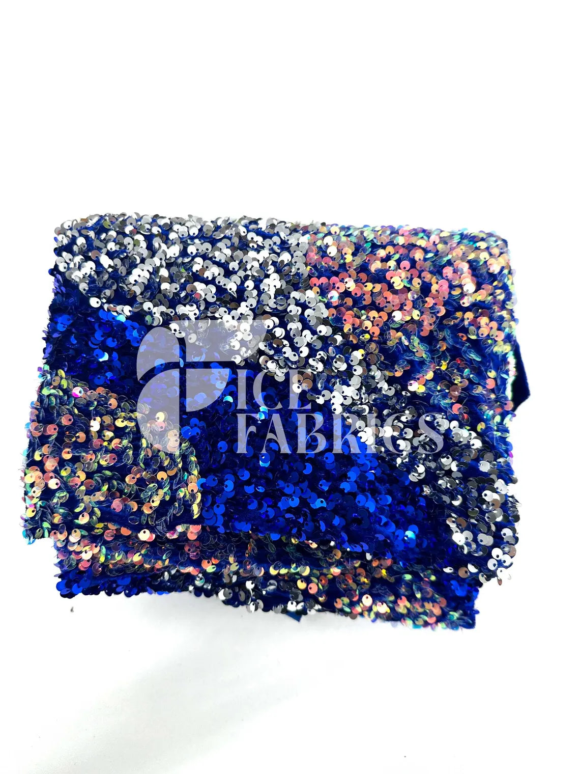 Wavy Stretch Velvet Sequin Fabric