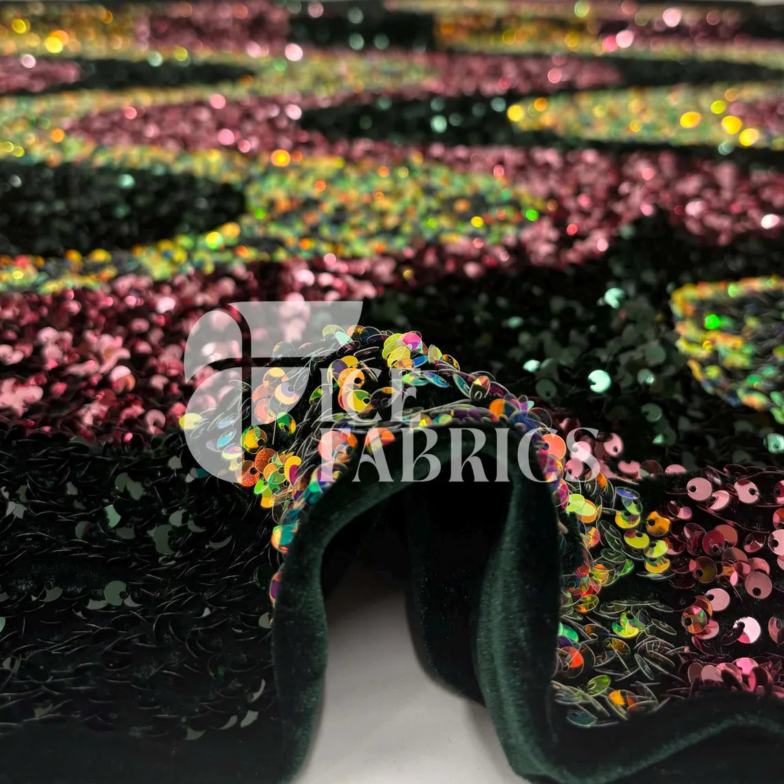 Soft Velvet Sequin Fabric