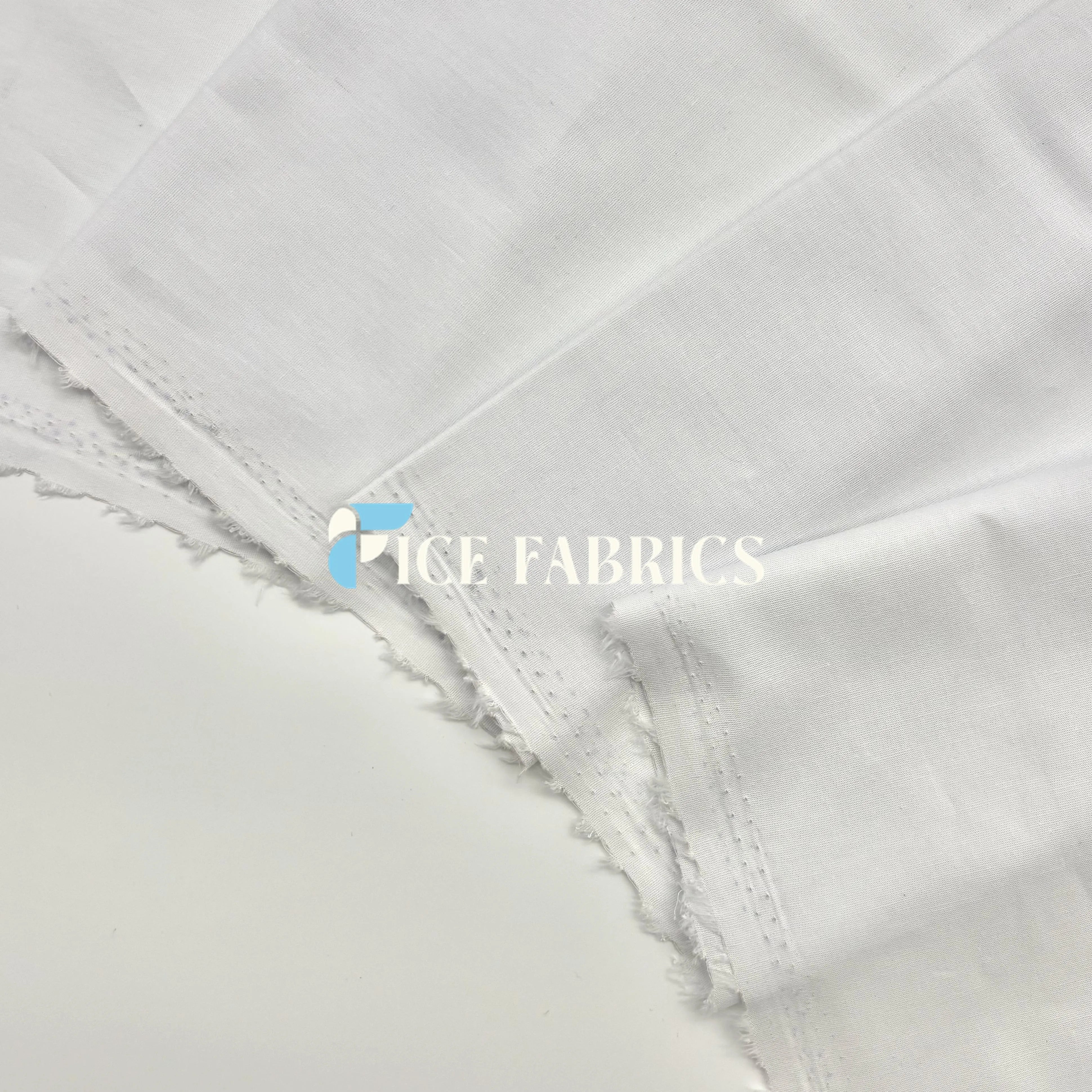 White 100% Cotton Broadcloth Fabric by the Yard
