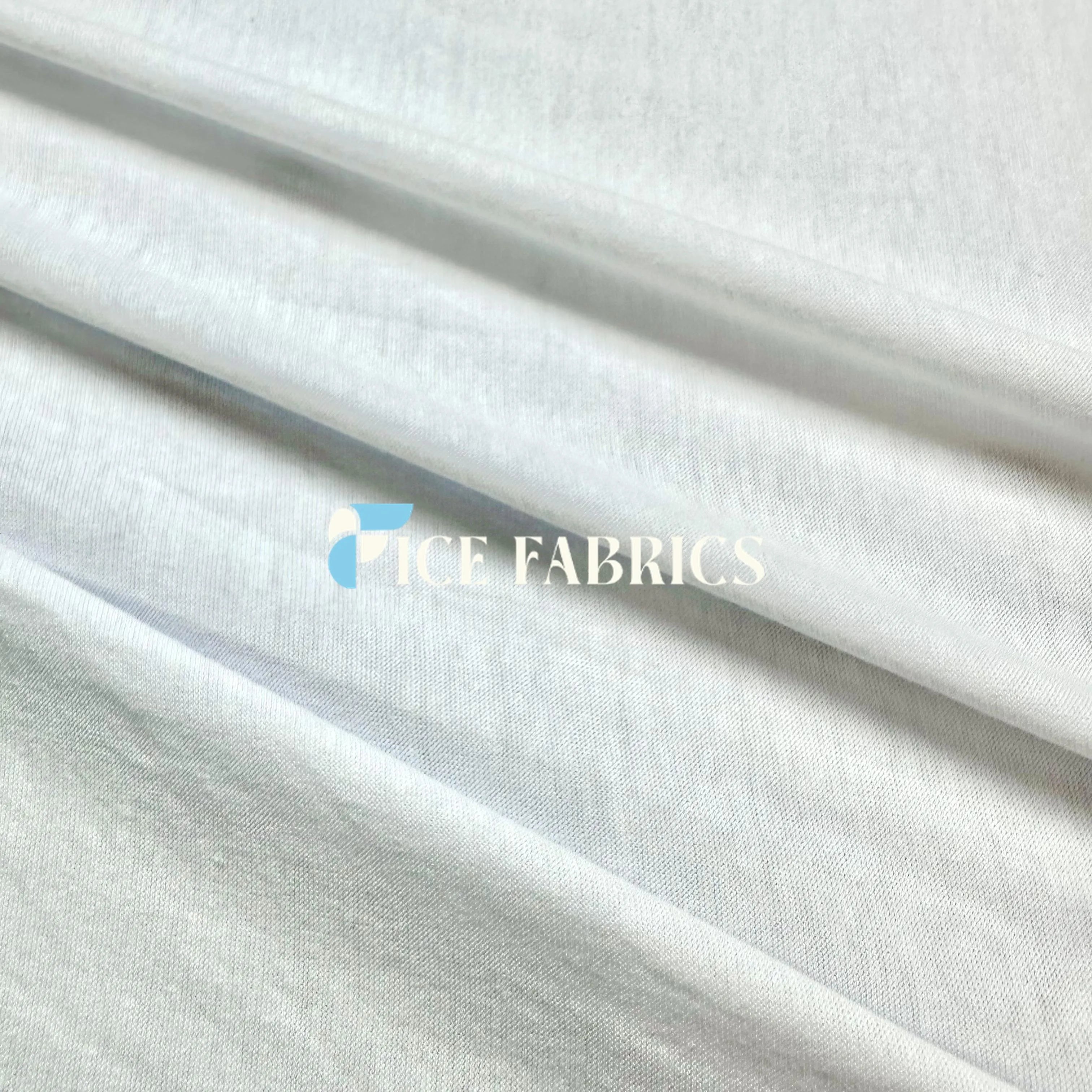 White 4 Way Stretch Cotton Spandex Fabric By The Yard