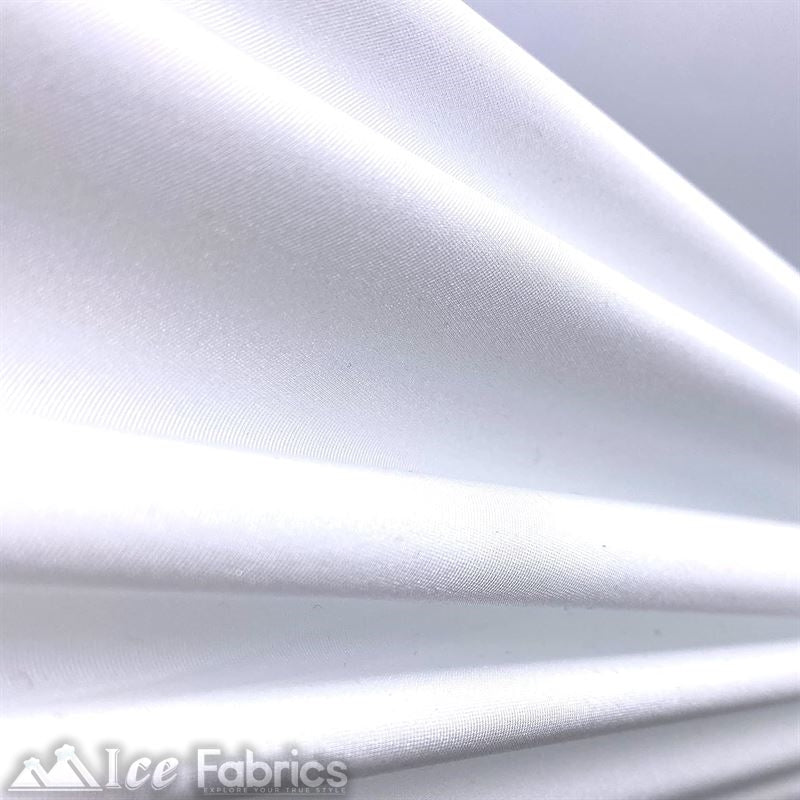 4 Way Stretch Nylon Spandex Fabric By The Roll (20 Yards ) ICE FABRICS |White