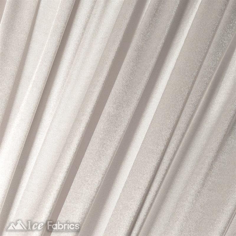 4 Way Stretch Silky Satin Wholesale Fabric By The Roll (20 Yards)ICE FABRICSICE FABRICSHeavy and shiny20 Yard Bolt (60” Wide )White4 Way Stretch Silky Satin Wholesale Fabric By The Roll (20 Yards ) ICE FABRICS |White