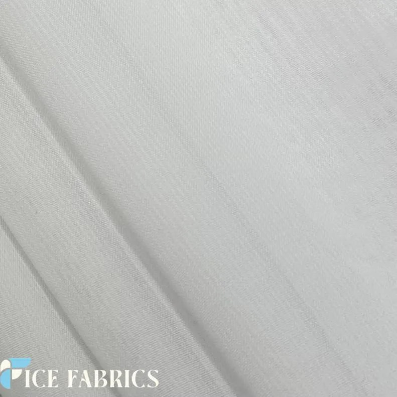 White Mia Poly Sheer Chiffon Fabric By the yard