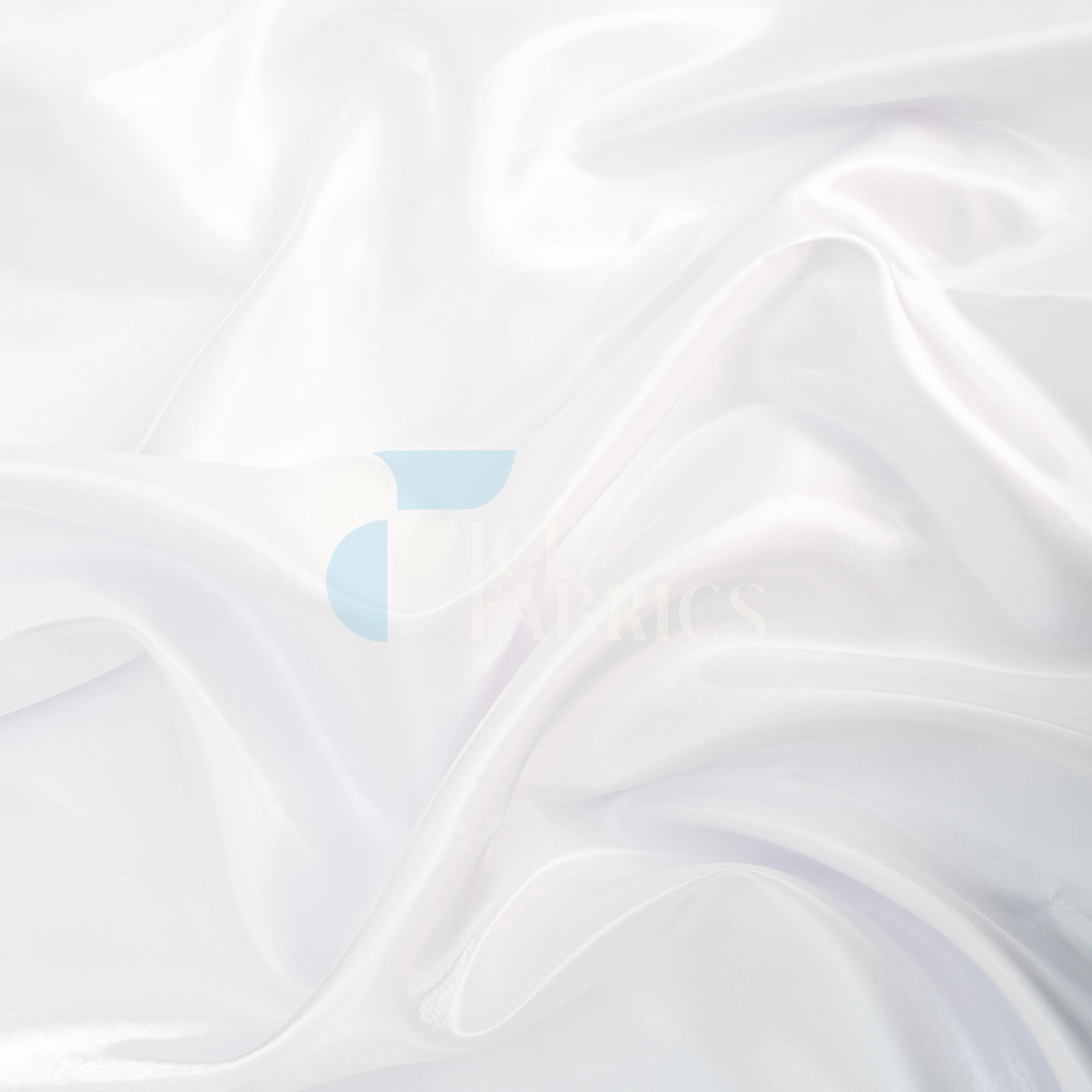 White Silky Satin Fabric by the yard