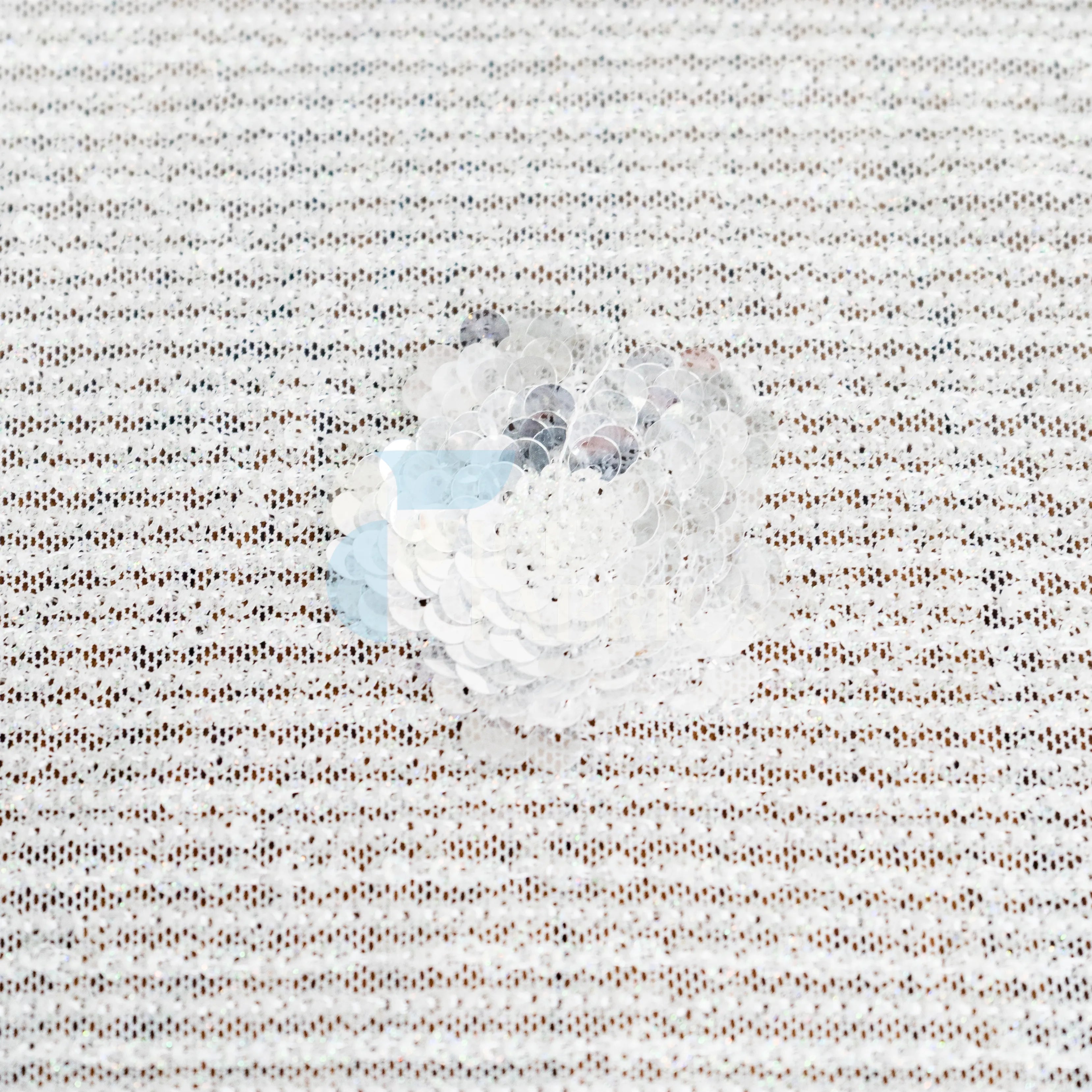 Celeste 3D Floral Stretch Sequin Fabric