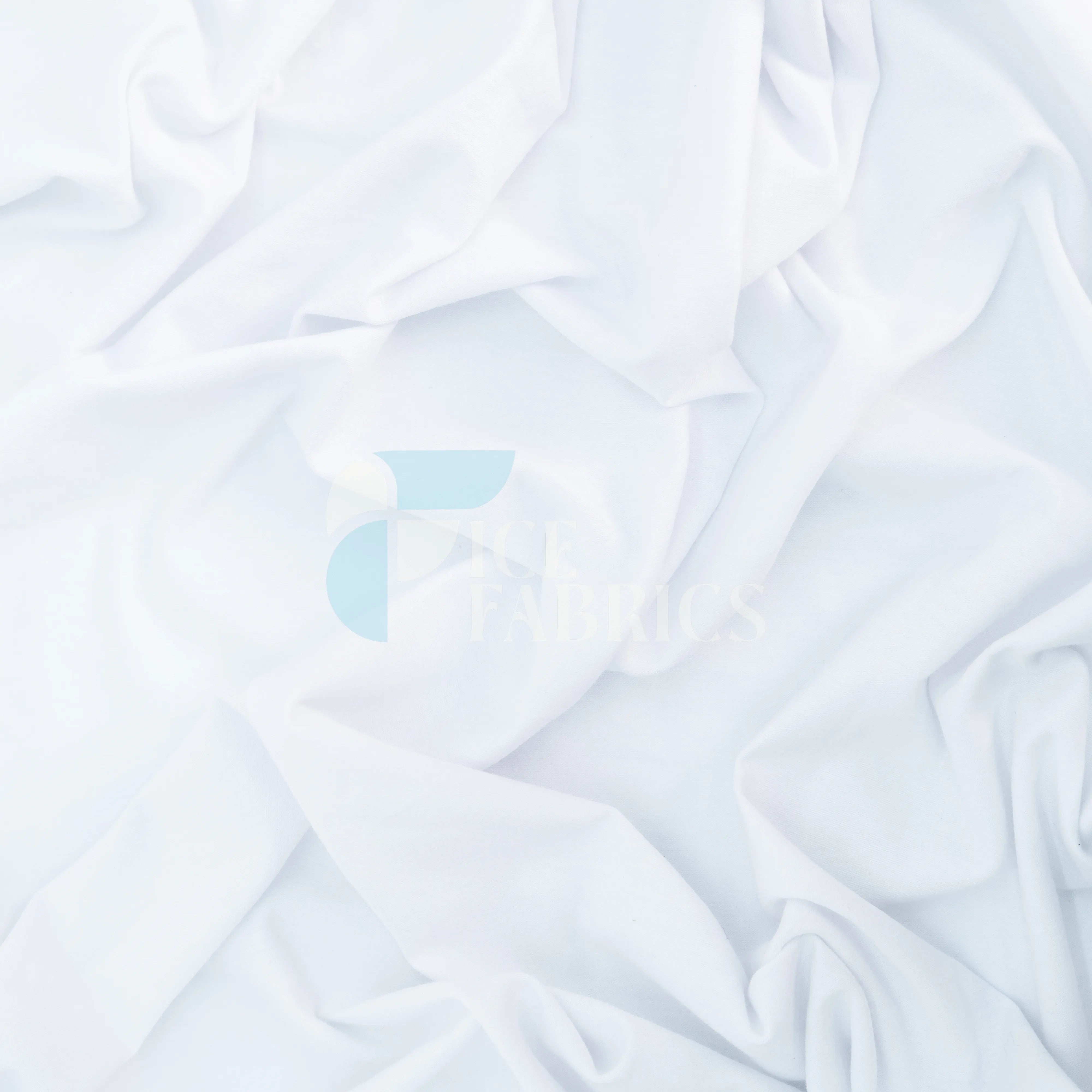 White Cotton Spandex Jersey Fabric | FlexCot