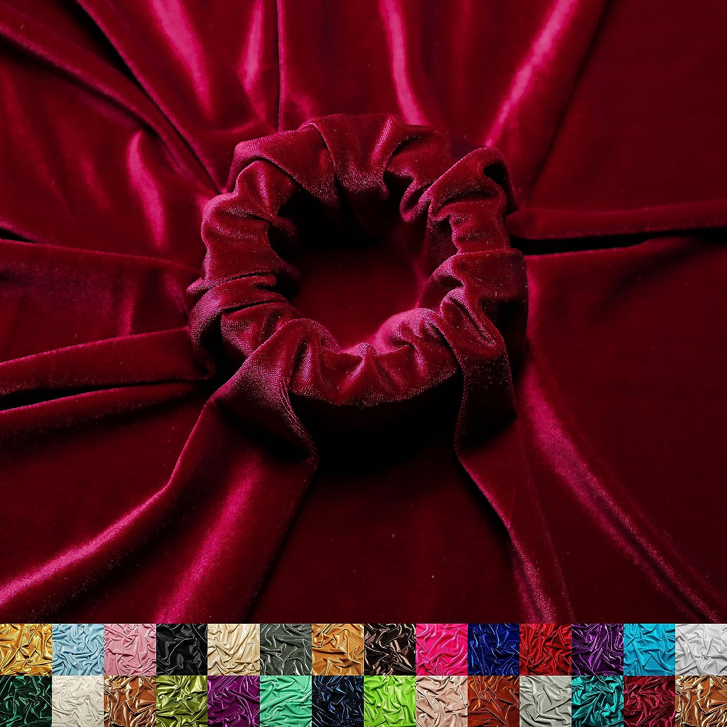 Ice Fabrics Stretch Velvet Fabric Soft and Smooth ICE FABRICS Wine Red