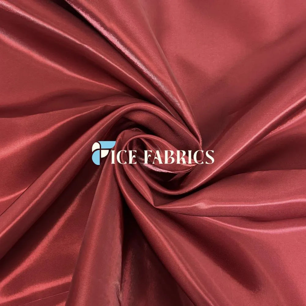 Wine Red Reflective Liquid Crystal Silky Satin Fabric