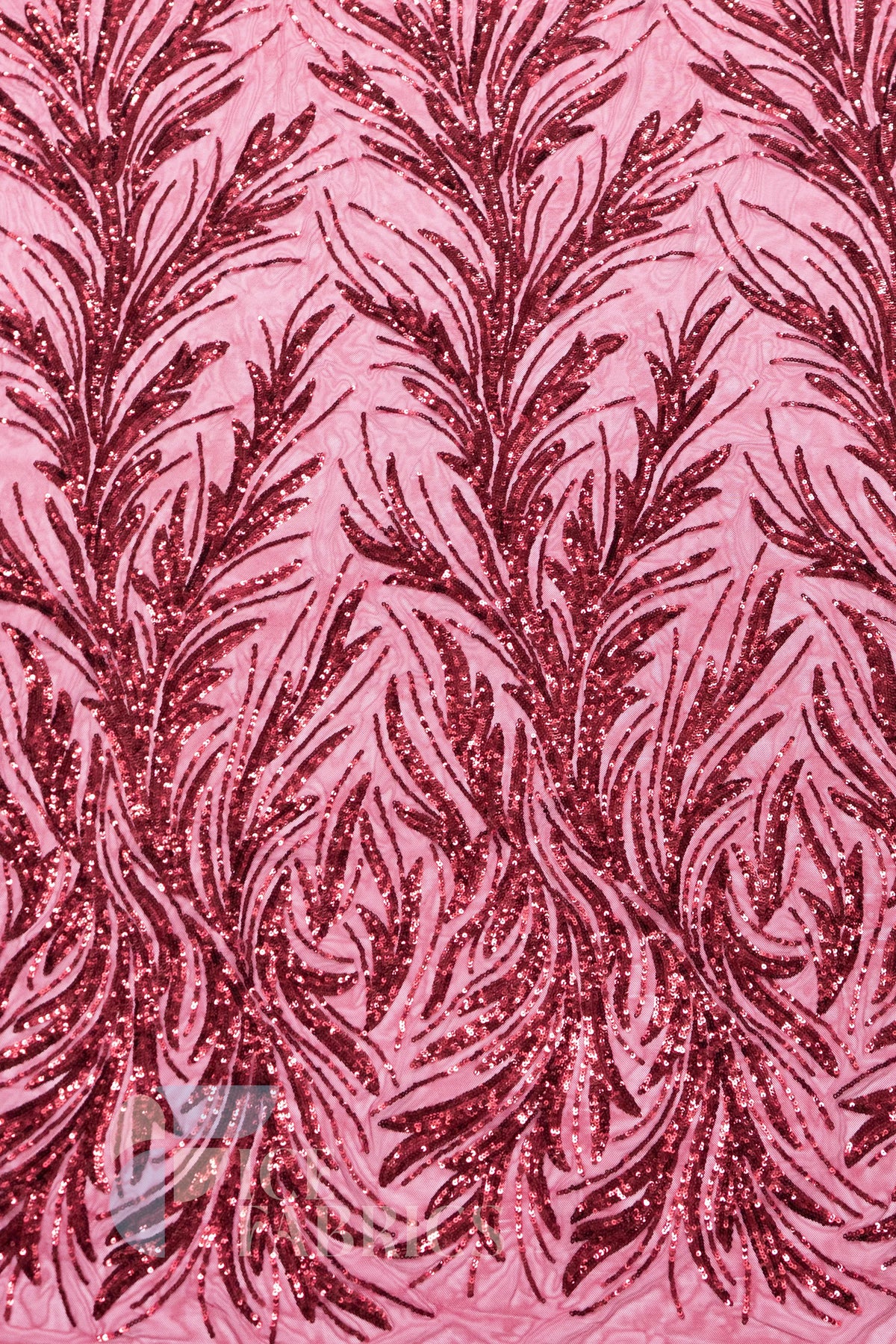 Flame 4 Way Stretch Sequin Spandex Fabric