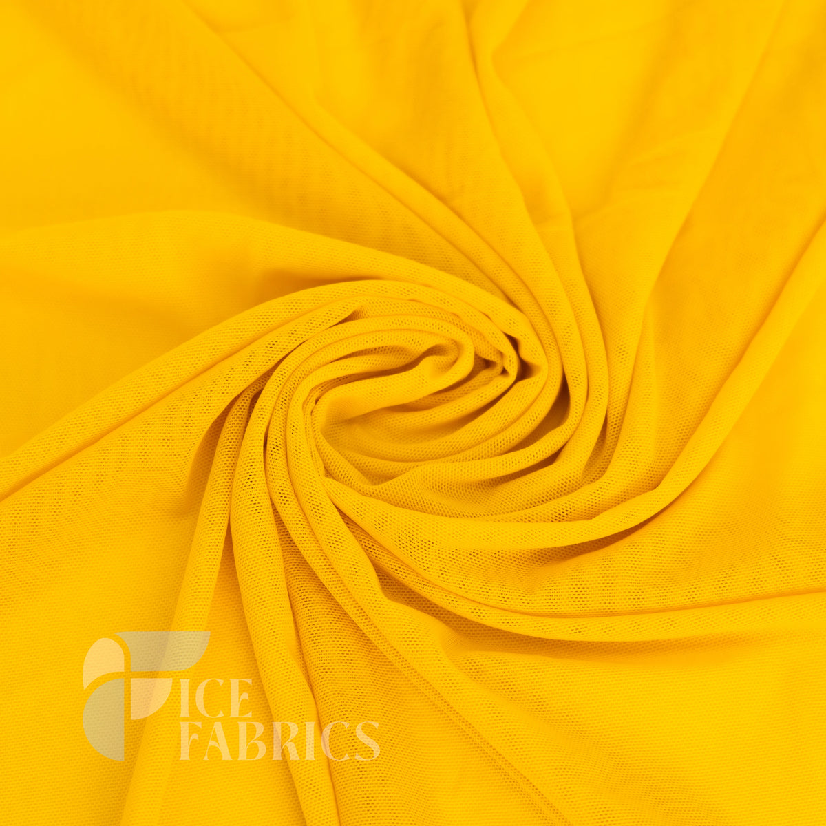 Yellow Flex Power Mesh 4 Way Stretch Nylon Fabric