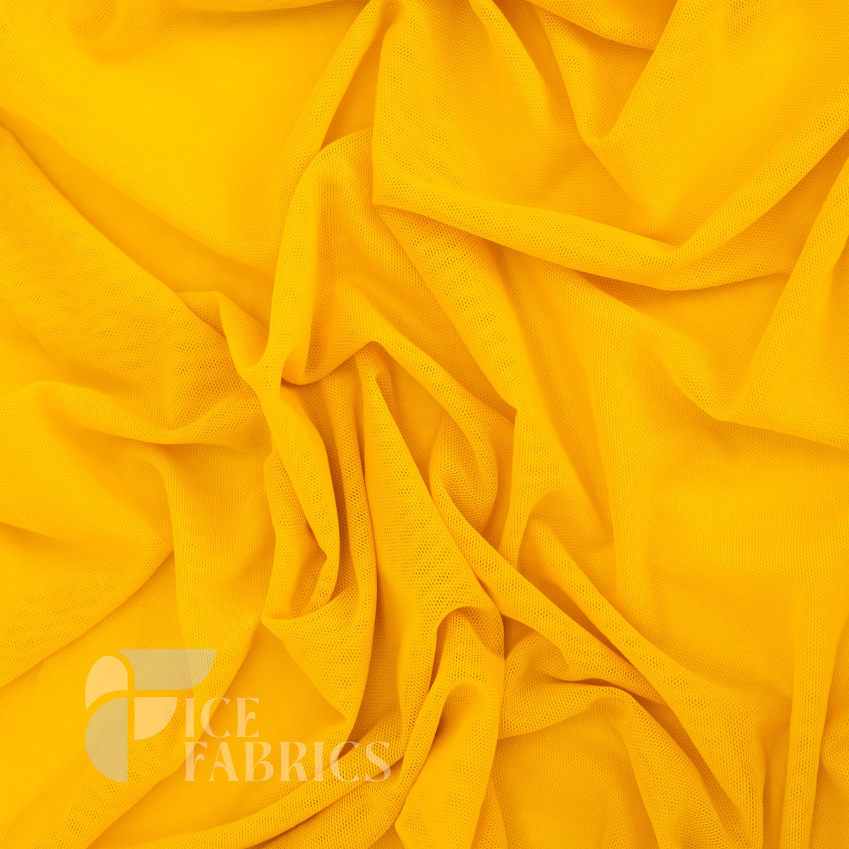 Yellow Flex Power Mesh 4 Way Stretch Nylon Fabric