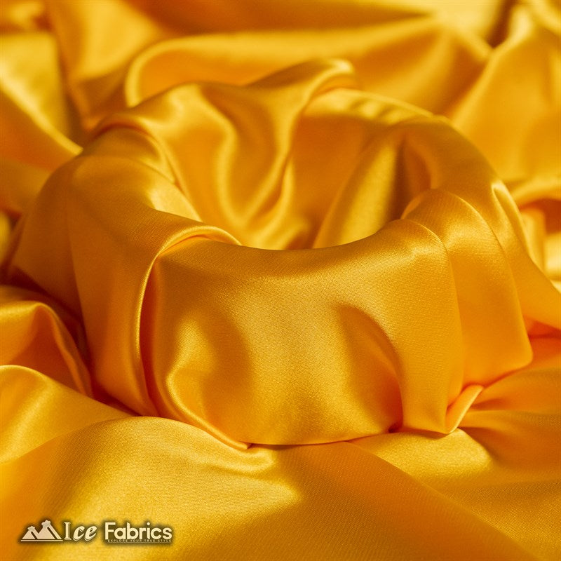 Silky Charmeuse Stretch Satin Fabric Fashion Fabric Yellow