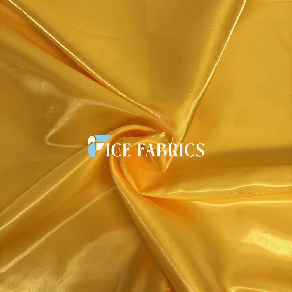Yellow Reflective Liquid Crystal Silky Satin Fabric