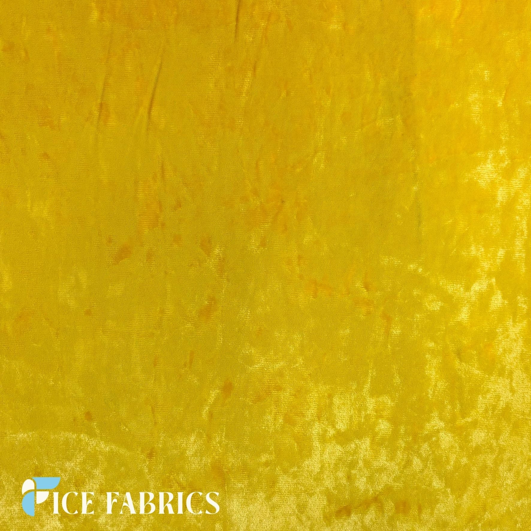 Yellow Stretch Velvet Upholstery Fabric