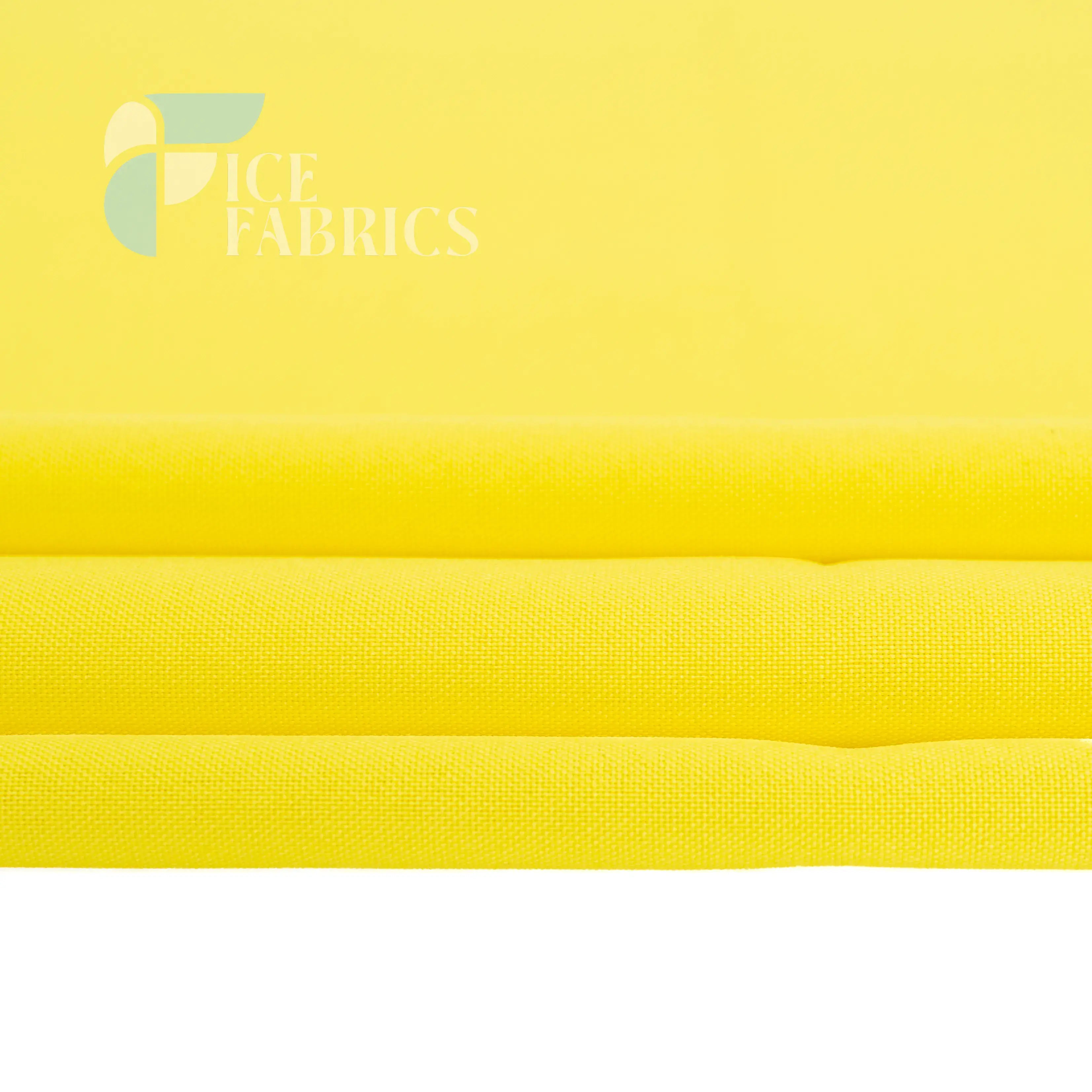 Yellow Solid Poly Poplin Fabric By The Yard