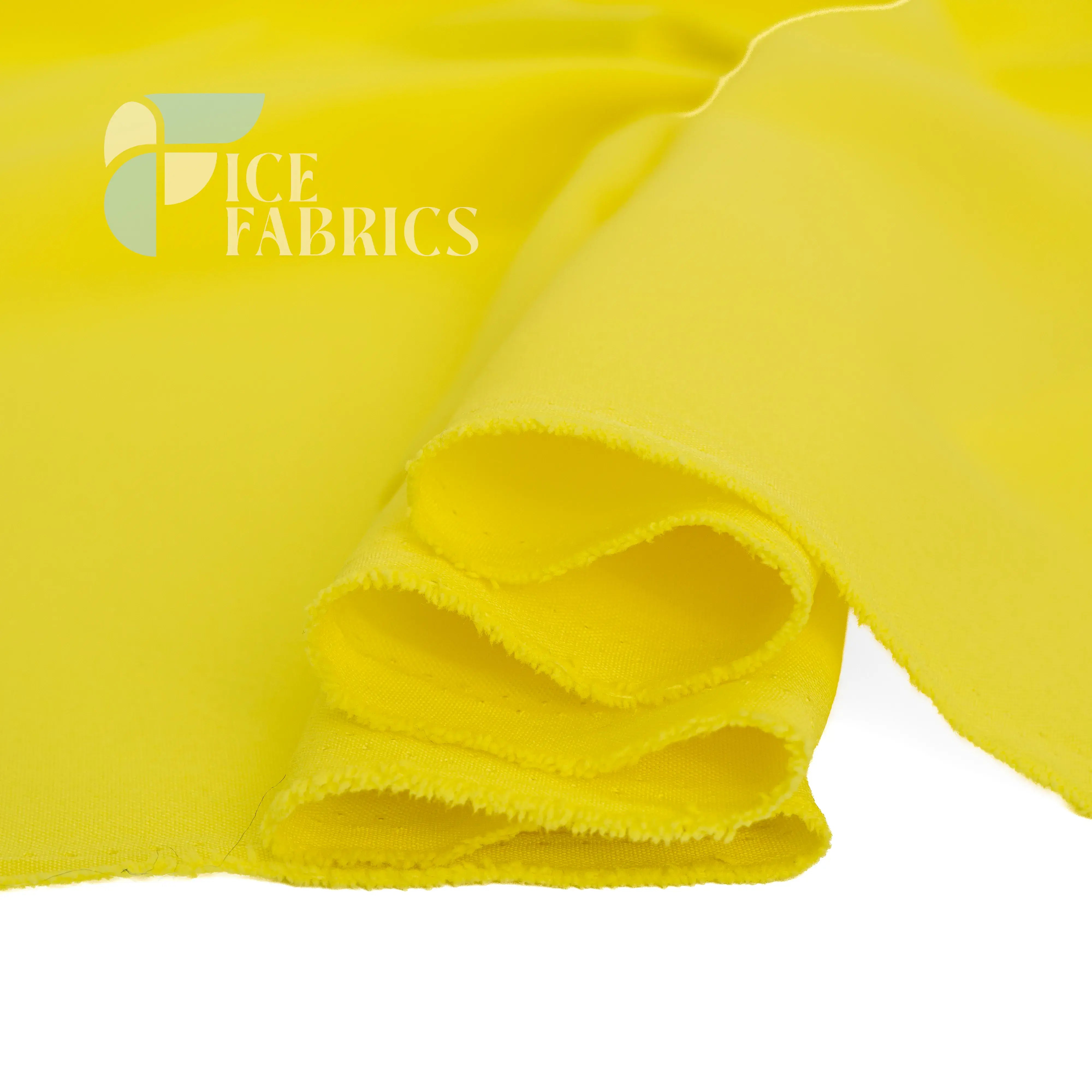 Yellow Solid Poly Poplin Fabric By The Yard
