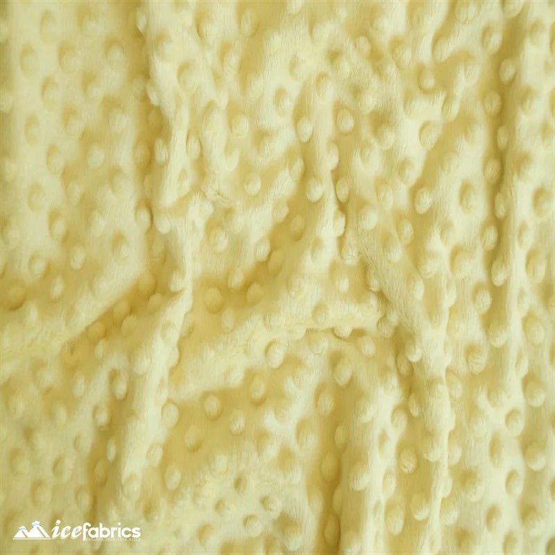 Banana Dimple Minky Dot Fabric By The Yard | CloudPop