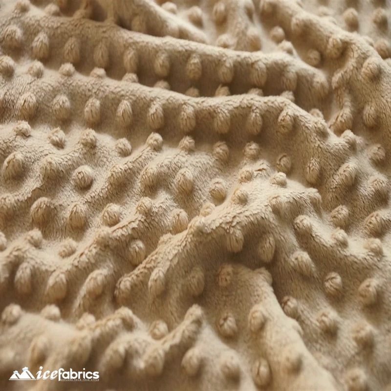 Minky Dot Fabric Blanket Fabric ICE FABRICS Camel