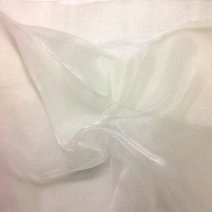 Off White Crystal Sheer Organza Fabric By The Yard