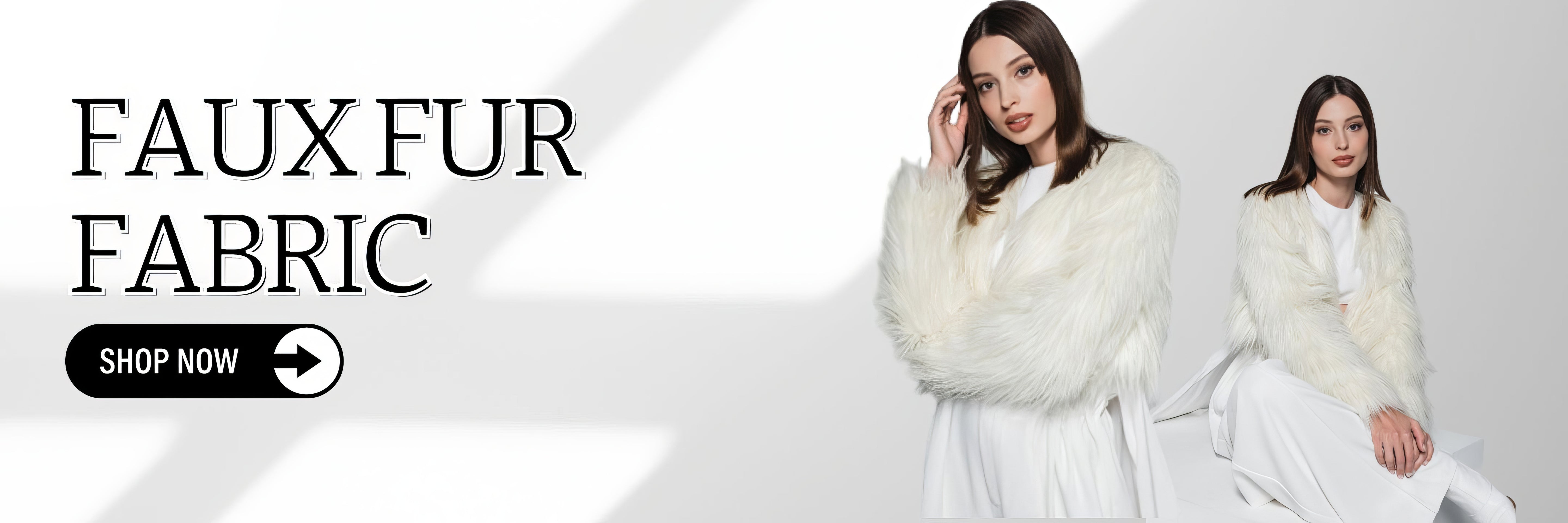 girl wearing faux fur fabric coat - Ice Fabrics