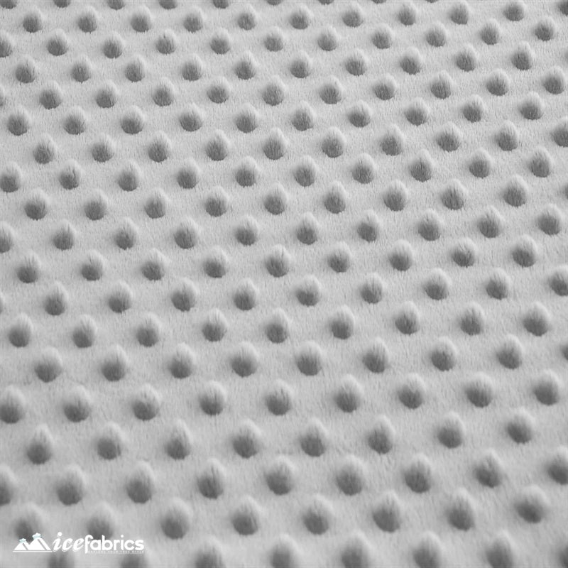 Minky Dot Fabric Blanket Fabric ICE FABRICS Grey