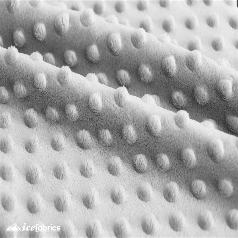 Minky Dot Fabric Blanket Fabric ICE FABRICS Grey