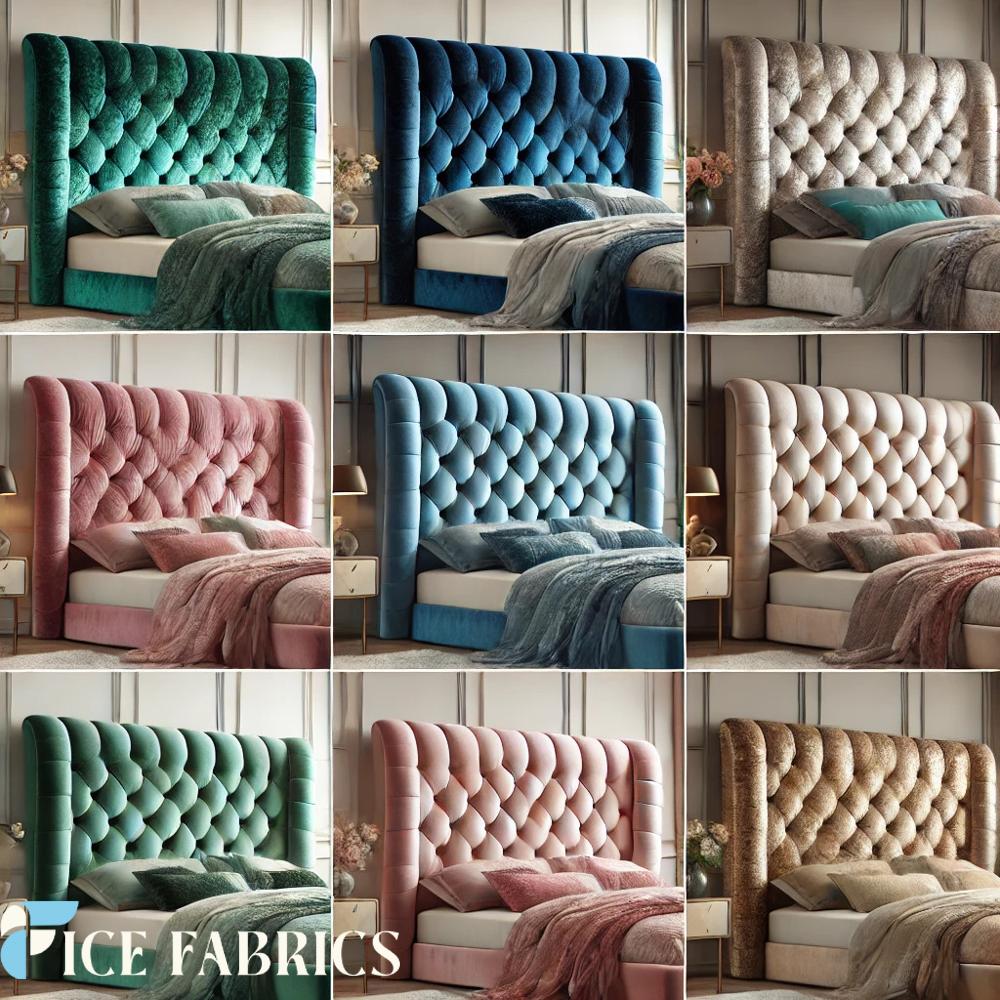 Stretch Crushed Velvet Fabric Wholesale By The Roll, Headboards