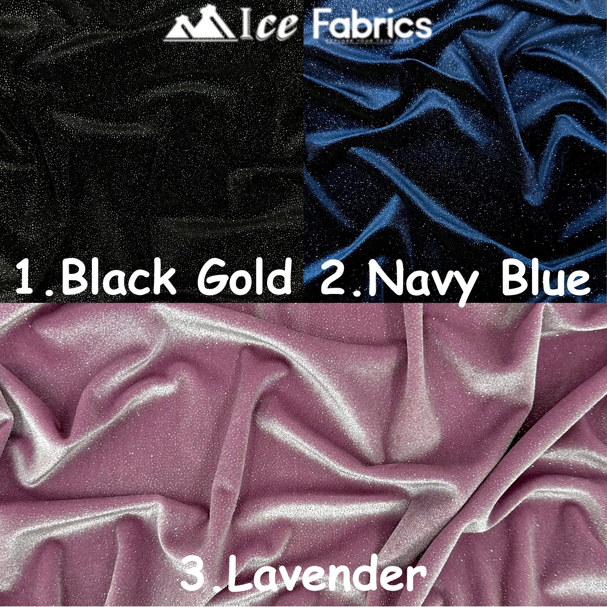 Shiny Glitter Stretch Velvet Fabric | Ice Fabrics