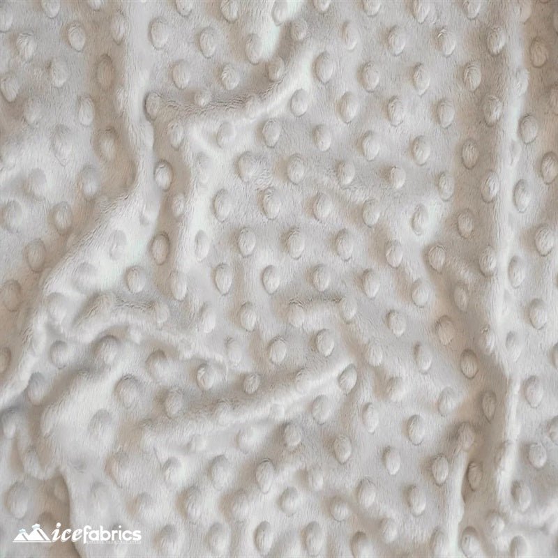 Khaki Dimple Minky Dot Fabric By The Yard | CloudPop