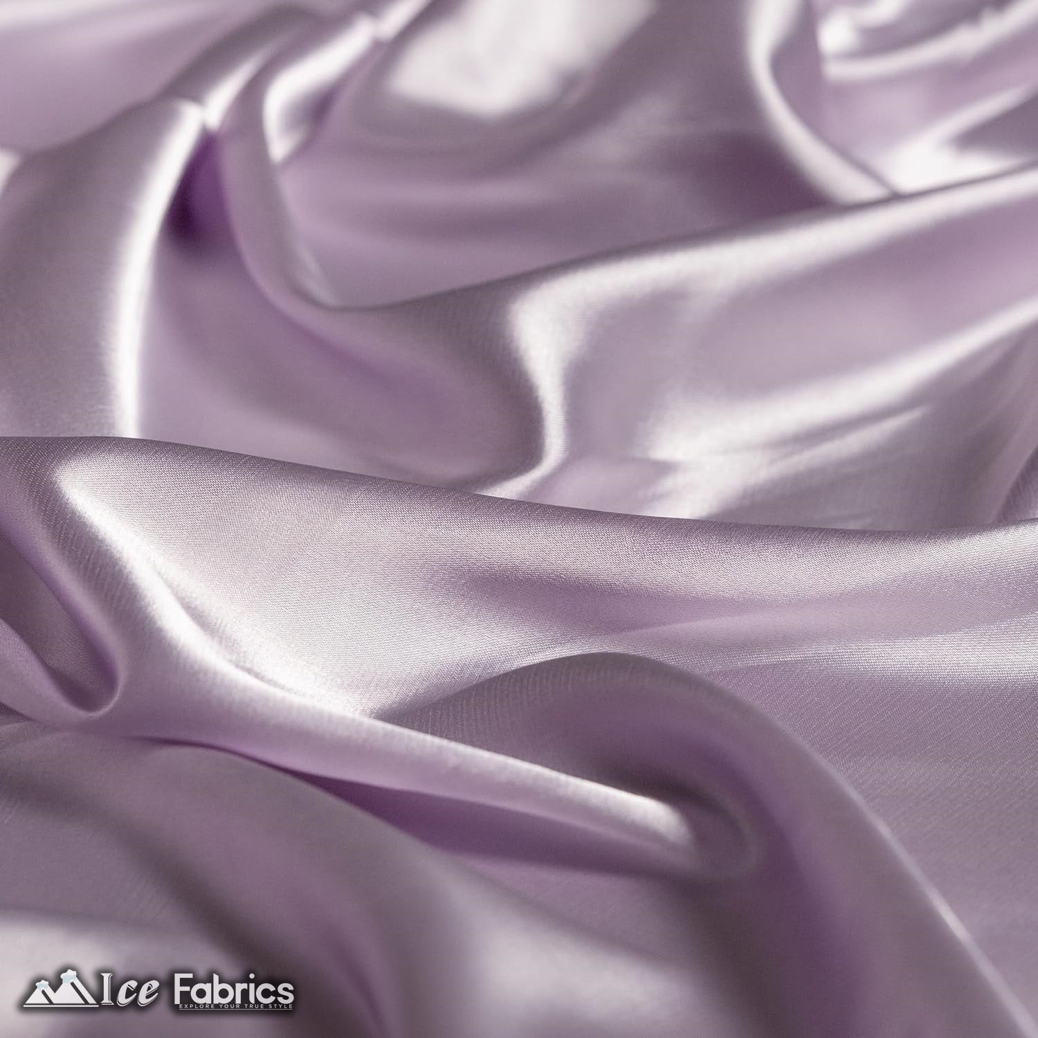 New Shiny Lilac Charmeuse Stretch Satin FabricICE FABRICSICE FABRICSBy The Yard (60" Wide)New Shiny Lilac Charmeuse Stretch Satin Fabric