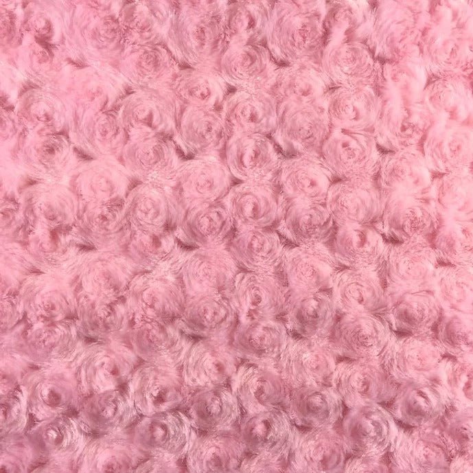 Peach Rosebud Minky Fabric by the Yard