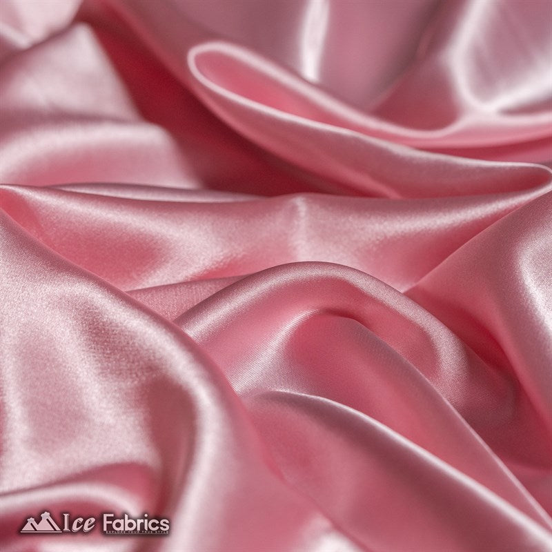 Silky Charmeuse Stretch Satin Fabric Fashion Fabric Pink