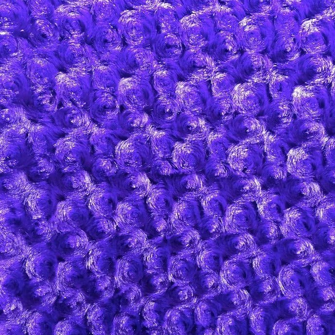 Purple Rosebud Minky Fabric by the Yard