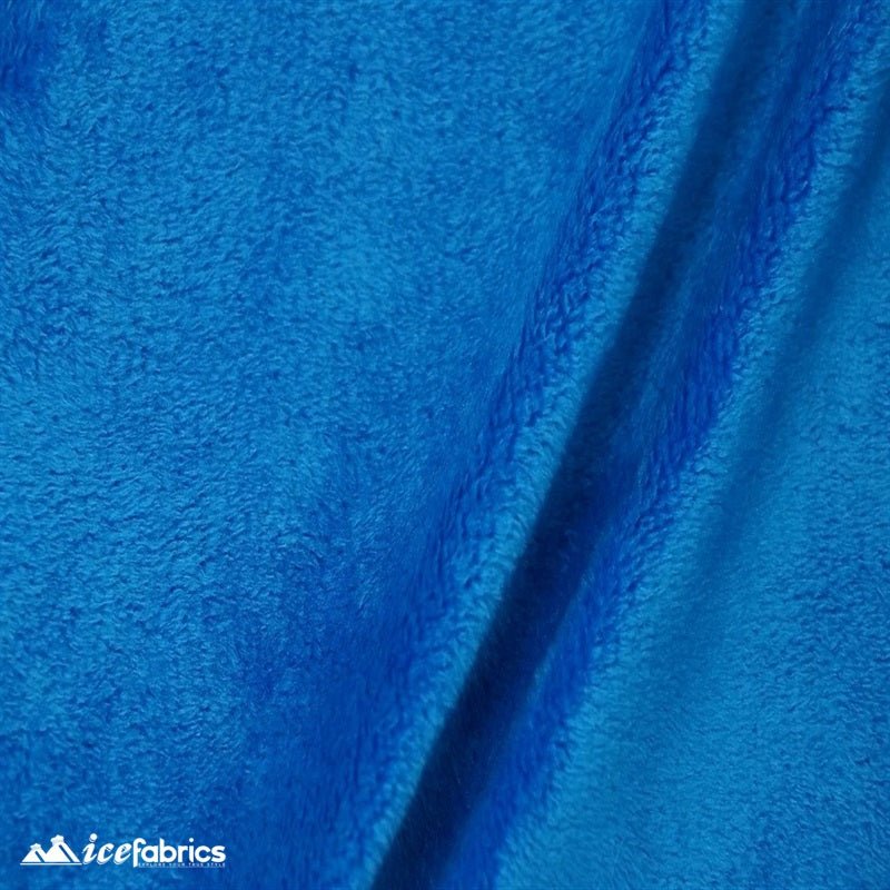 Royal Blue Solid Minky Fabric by The Yard