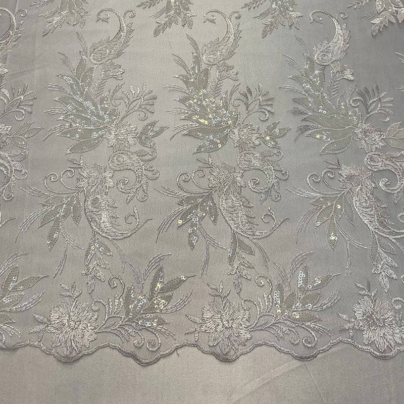 Handmade Floral Mesh Lace Embroidered Fabric By The YardICEFABRICICE FABRICSRoyal BlueHandmade Floral Mesh Lace Embroidered Fabric By The Yard ICEFABRIC White