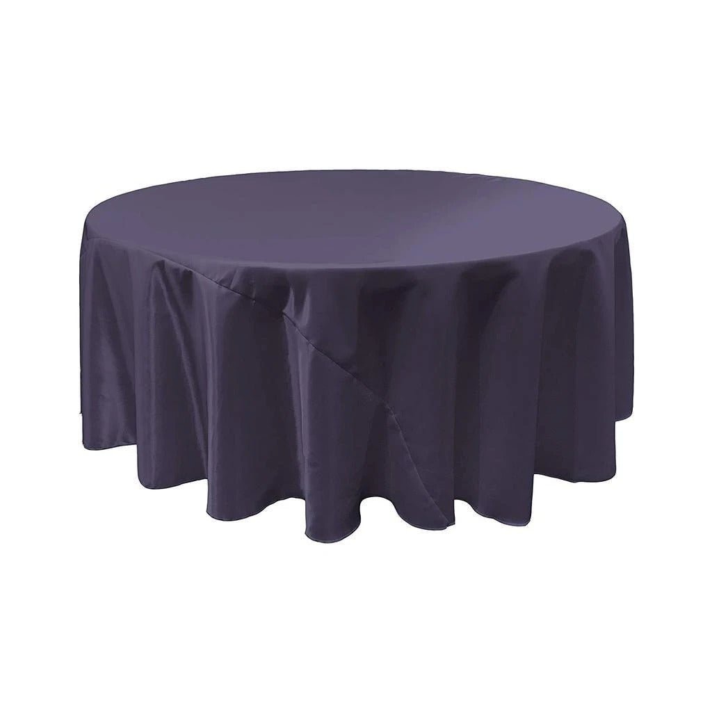 90-Inch Bridal Satin Round TableclothICEFABRICICE FABRICSNavy Blue190-Inch Bridal Satin Round Tablecloth ICEFABRIC Navy Blue