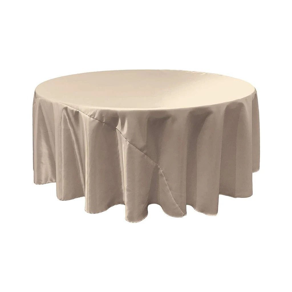 90-Inch Bridal Satin Round TableclothICEFABRICICE FABRICSSilver190-Inch Bridal Satin Round Tablecloth ICEFABRIC Silver