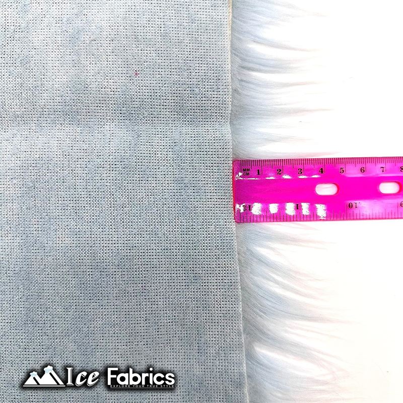 IceFabrics Square Shaggy Long Pile Faux Fur Fabric ICE FABRICS Baby Blue