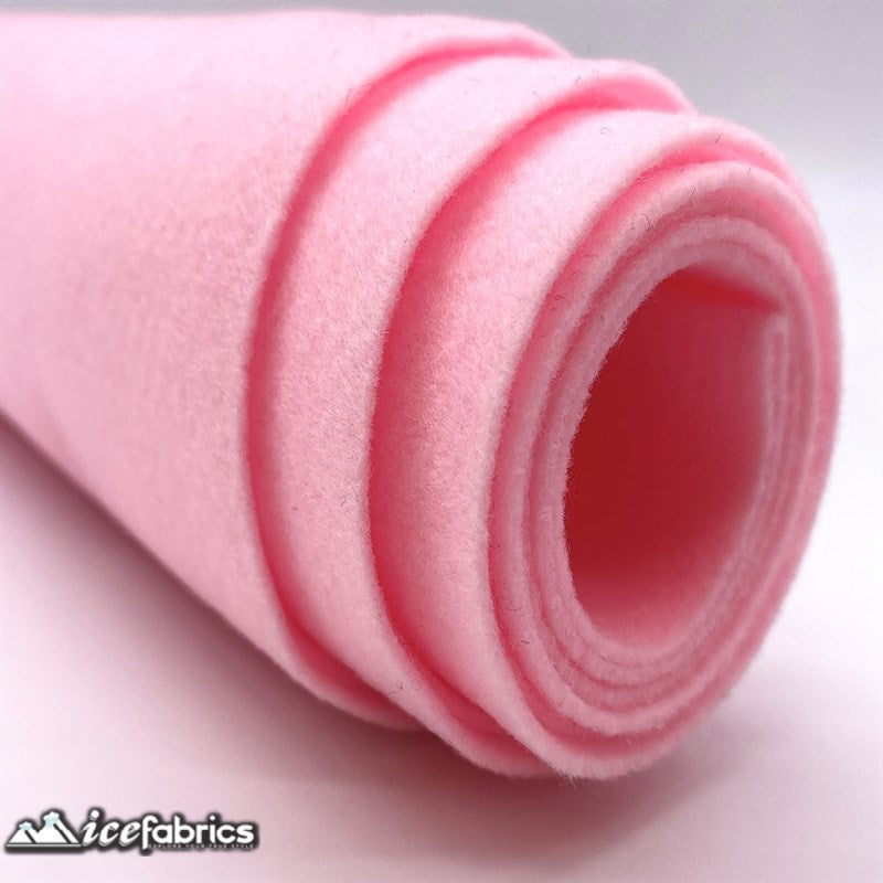 Ice Fabrics Acrylics Felt Fabric By The Roll ( 20 Yards) Wholesale ICE FABRICS Baby Pink