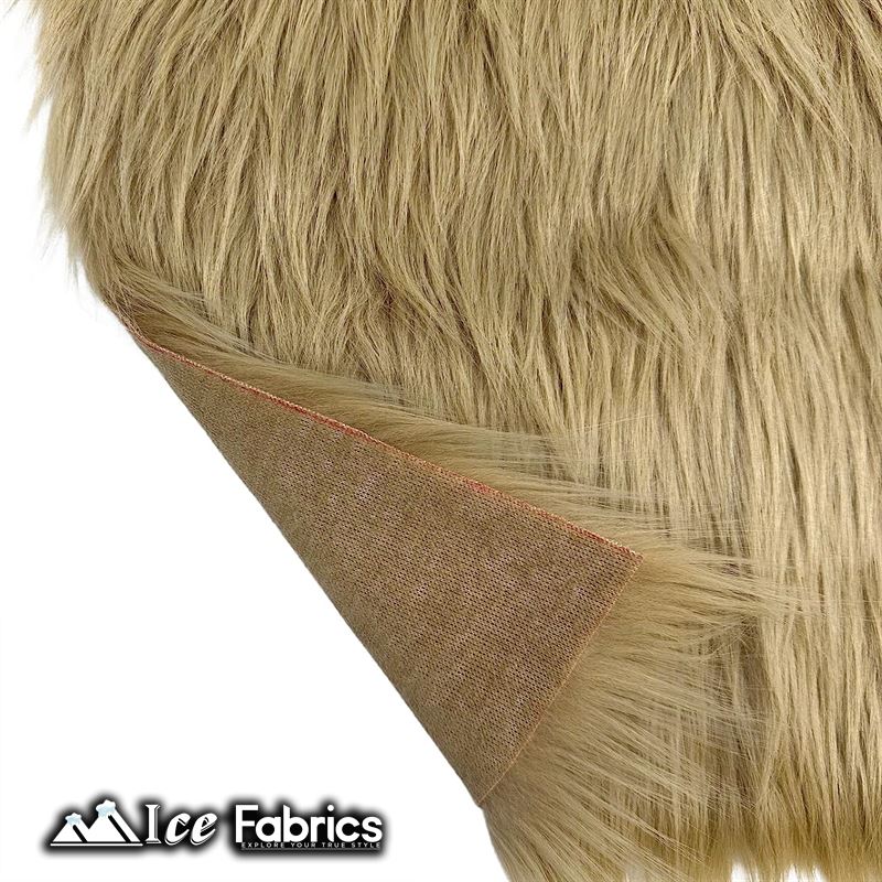 IceFabrics Square Shaggy Long Pile Faux Fur Fabric ICE FABRICS Beige