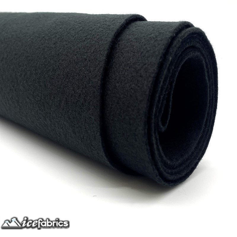 Ice Fabrics Acrylics Felt Fabric By The Roll ( 20 Yards) Wholesale ICE FABRICS Black