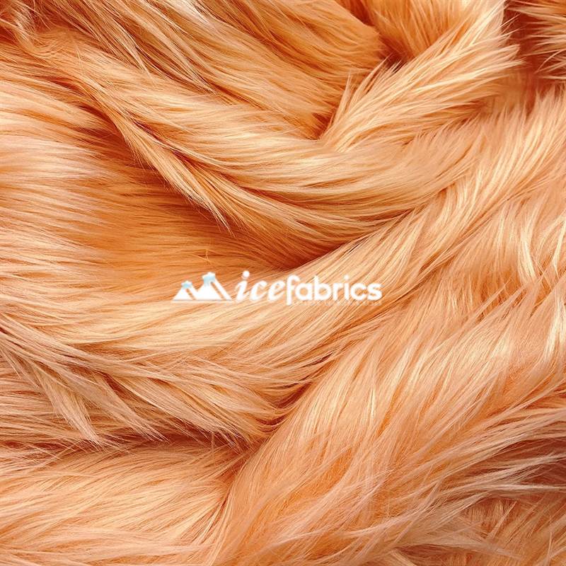 Shaggy Mohair Long Pile Faux Fur Fabric By The Yard ICE FABRICS Blush