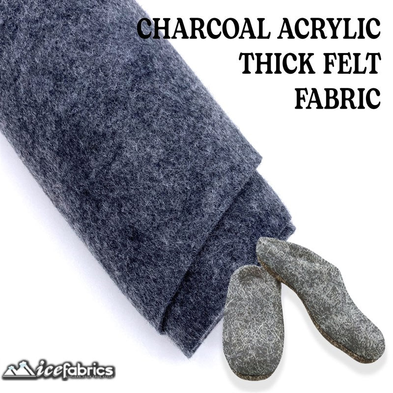 Ice Fabrics Acrylics Felt Fabric By The Roll ( 20 Yards) Wholesale ICE FABRICS Charcoal