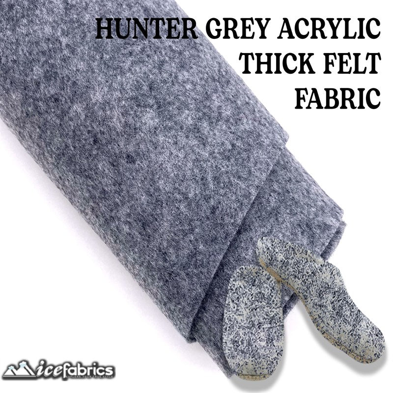 Ice Fabrics Acrylics Felt Fabric By The Roll ( 20 Yards) Wholesale ICE FABRICS Heather Grey