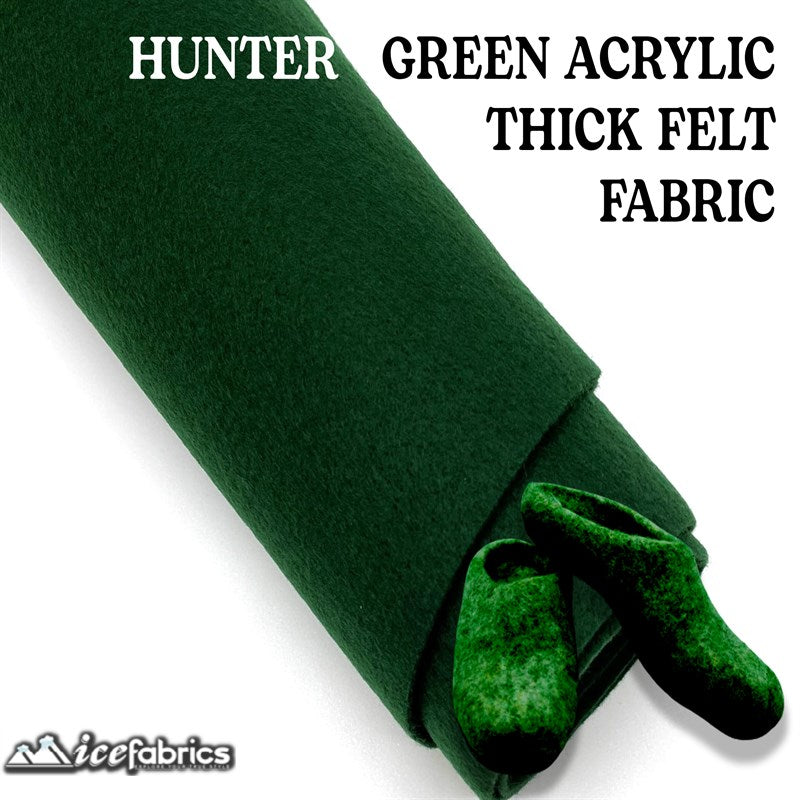 Ice Fabrics Acrylics Felt Fabric By The Roll ( 20 Yards) Wholesale ICE FABRICS Hunter Green