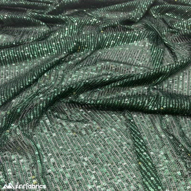 Elegant 2 Way All Over Stretch Sequin FabricICE FABRICSICE FABRICSBy The Yard58 inches WideHunter GreenElegant 2 Way All Over Stretch Sequin Fabric ICE FABRICS Hunter Green