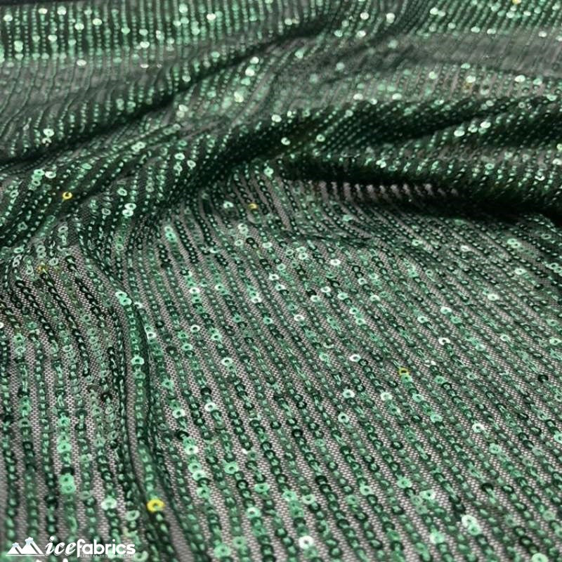 Elegant 2 Way All Over Stretch Sequin FabricICE FABRICSICE FABRICSBy The Yard58 inches WideHunter GreenElegant 2 Way All Over Stretch Sequin Fabric ICE FABRICS Hunter Green