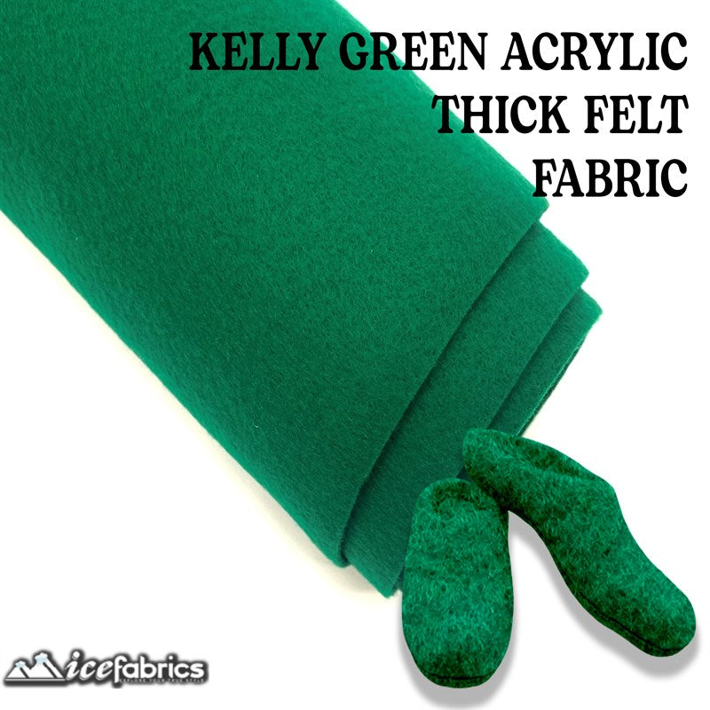 Ice Fabrics Acrylics Felt Fabric By The Roll ( 20 Yards) Wholesale ICE FABRICS Kelly Green
