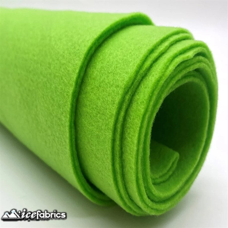 Ice Fabrics Acrylics Felt Fabric By The Roll ( 20 Yards) Wholesale ICE FABRICS Lime Green