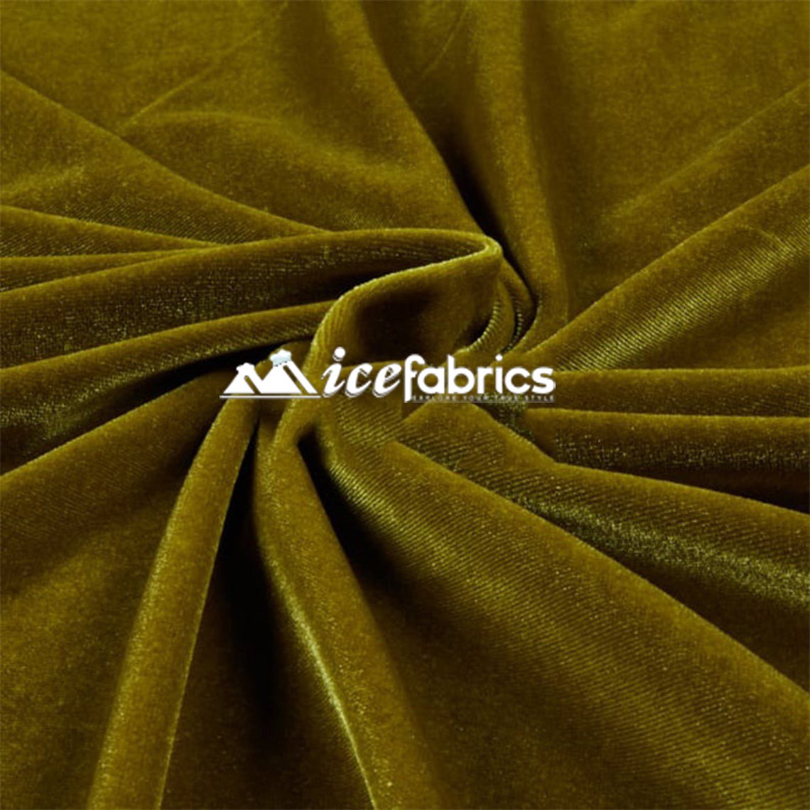 Hight Quality Stretch Velvet Fabric By The Roll (20 yards) Wholesale FabricVelvet FabricICE FABRICSICE FABRICSM/OliveBy The Roll (60" Wide)Hight Quality Stretch Velvet Fabric By The Roll (20 yards) Wholesale Fabric ICE FABRICS M/Olive